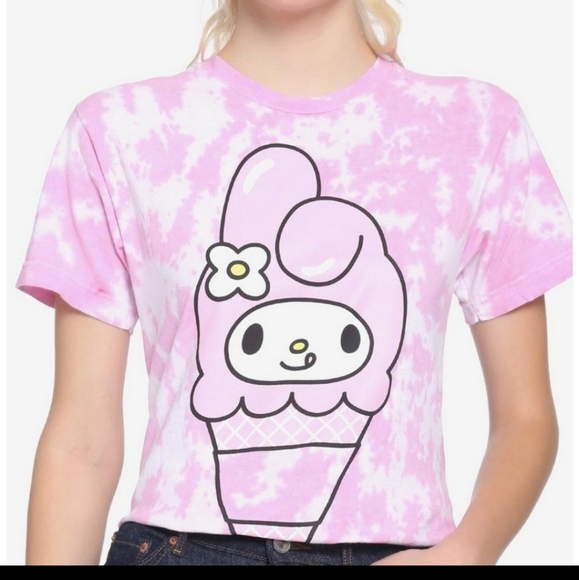 Sanrio Tops - NWT My Melody Ice Cream Cone Pink Tie Dye Tee Shirt MEDIUM